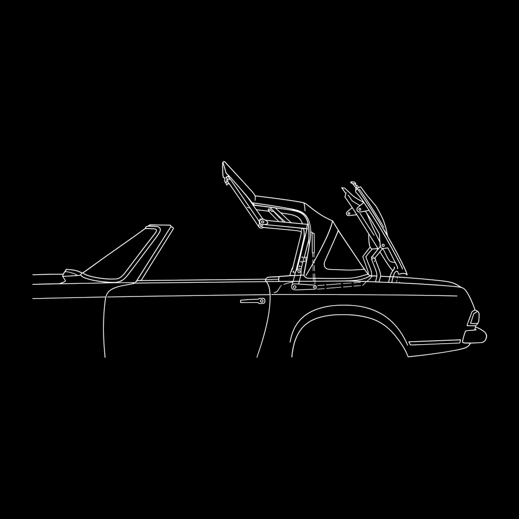 Naprawy Mercedes R107 — Dach SL